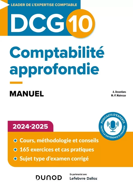 DCG 10 - Comptabilité approfondie - Manuel 2024-2025 - Marie-Pierre Mairesse, Arnaud Desenfans - Dunod