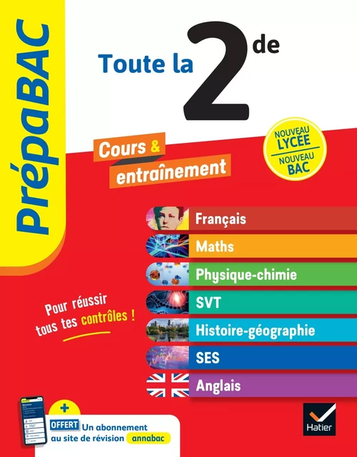 Prépabac - Le tout-en-un 2de (toutes les matières) - 2024-2025 -  Collectif - Hatier