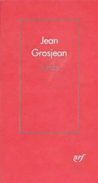 Jonas - Jean Grosjean - Editions Gallimard