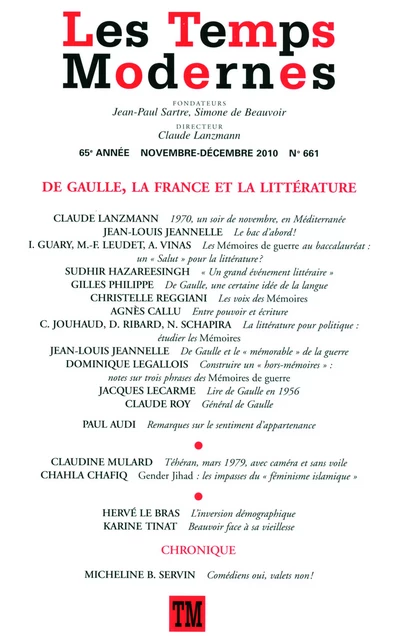 Les Temps Modernes N° 661 N° 661 -  Collectifs - Editions Gallimard