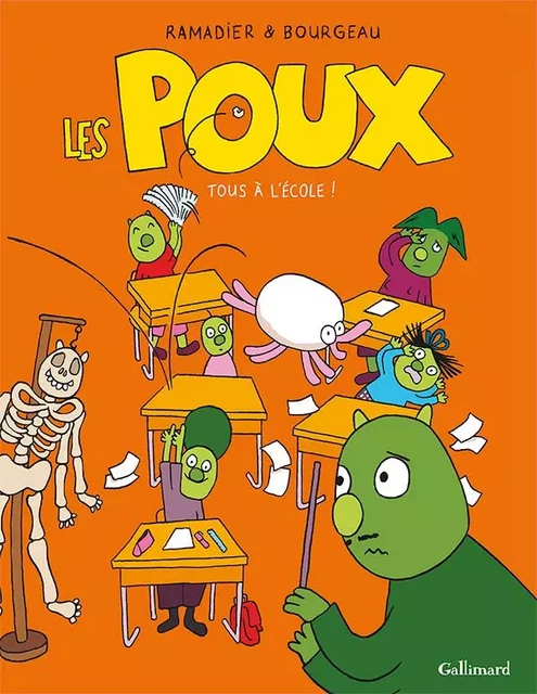 Les Poux (Tome 2) - Tous à l'école ! - Cédric Ramadier, Vincent Bourgeau - Éditions Gallimard BD