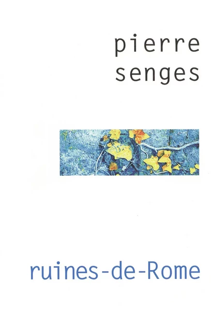 Ruines-de-Rome - Pierre Senges - Editions Gallimard