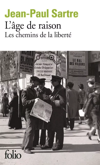 Les chemins de la liberté (Tome 1) - L'âge de raison - Jean-Paul Sartre - Editions Gallimard