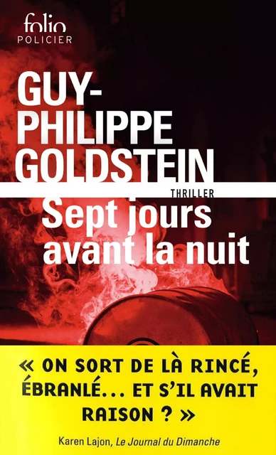 Sept jours avant la nuit - Guy-Philippe Goldstein - Editions Gallimard