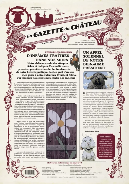 La Gazette du Château (Tome 3) - Xavier Dorison - Casterman