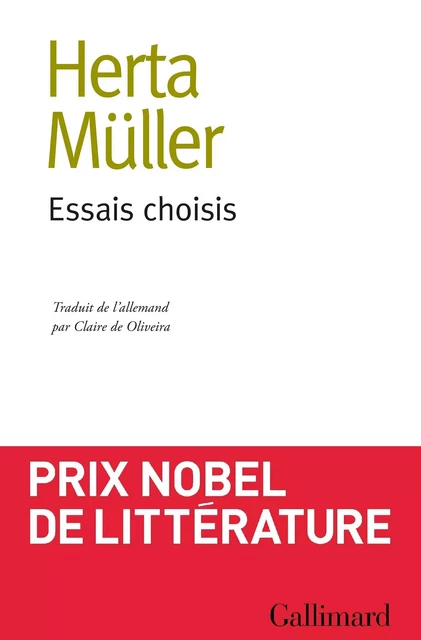 Essais choisis - Herta Müller - Editions Gallimard