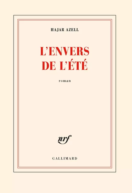 L'envers de l'été - Hajar Azell - Editions Gallimard