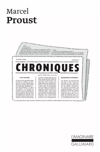 Chroniques - Marcel Proust - Editions Gallimard