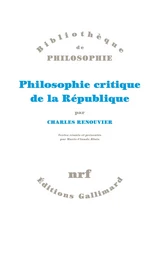 Philosophie critique de la République