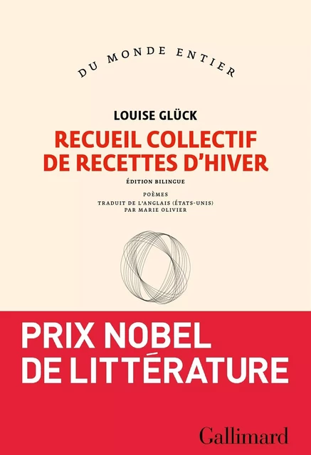 Recueil collectif de recettes d’hiver - Louise Glück - Editions Gallimard