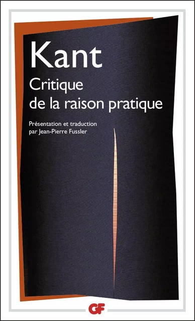 Critique de la raison pratique - Emmanuel Kant - Flammarion