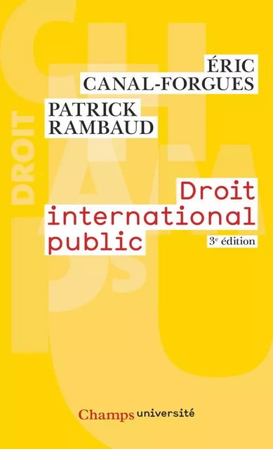 Droit international public - Eric Canal-Forgues, Patrick Rambaud - Flammarion