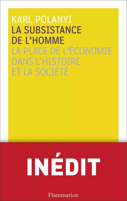 La Subsistance de l'homme - Karl Polanyi - Flammarion