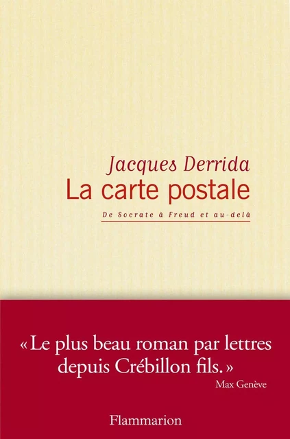 La Carte postale - Jacques Derrida - Flammarion