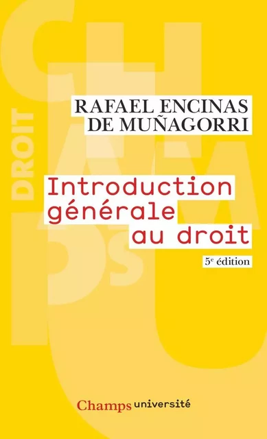 Introduction générale au droit - Rafael Encinas de Munagorri - Flammarion