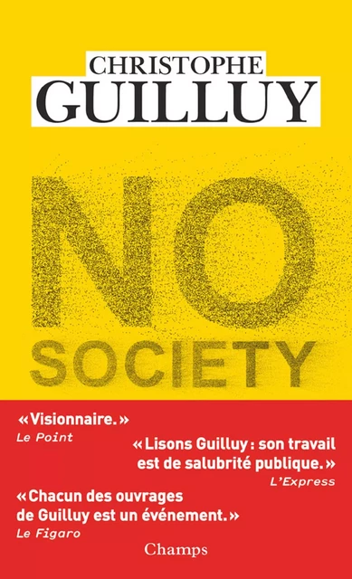 No society. La fin de la classe moyenne occidentale - Christophe Guilluy - Flammarion