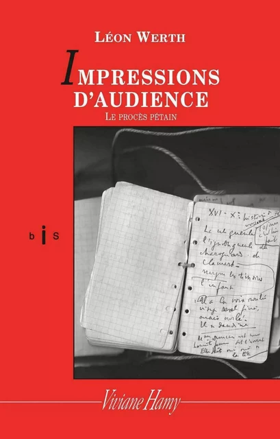 Impressions d'audiences : le procès Pétain - Léon Werth - Viviane Hamy