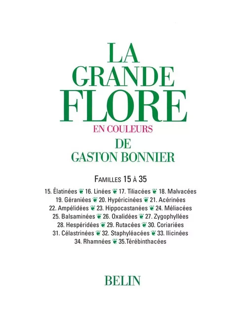 La grande Flore (Volume 5) - Famille 15 à 35 - Gaston Bonnier - Humensis