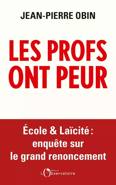 Les profs ont peur - Jean-Pierre Obin - Humensis