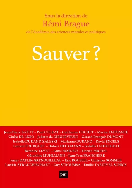 Sauver ? - Rémi Brague - Humensis