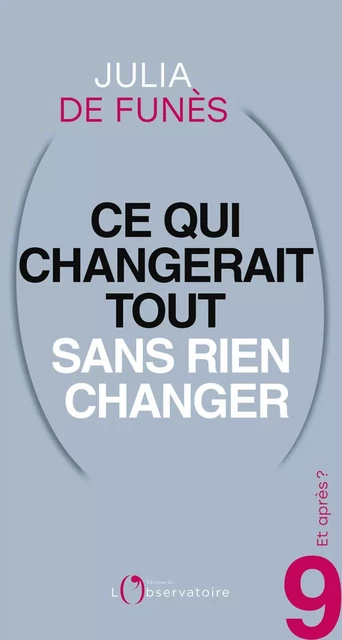 Et après ? #9 Ce qui changerait tout sans rien changer - Julia de Funès - L'Observatoire