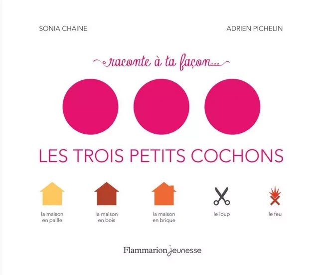 Raconte à ta façon… Les trois petits cochons - Sonia Chaine, Adrien Pichelin - Flammarion jeunesse