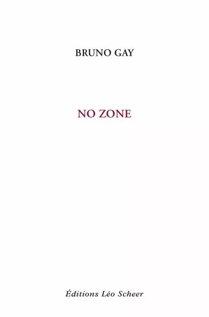 No zone - Bruno Gay - Editions Léo Scheer