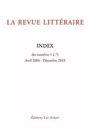 La Revue Littéraire Index (gratuit)