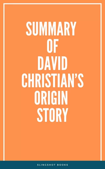 Summary of David Christian’s Origin Story -  Slingshot Books - Slingshot Books