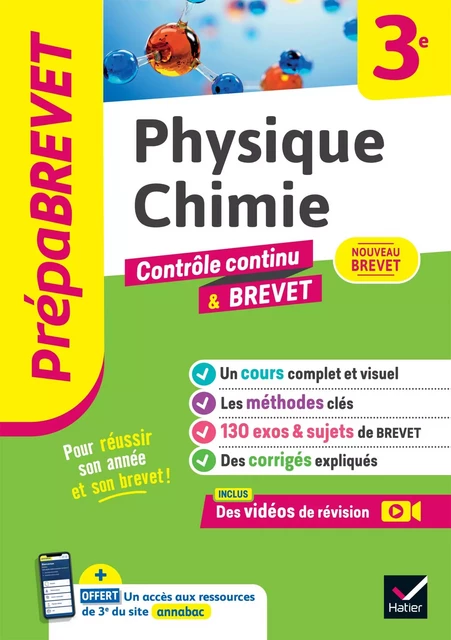 Prépabrevet - Physique-Chimie 3e - Brevet 2025 - Gaëlle Cormerais, Joël Carrasco - Hatier