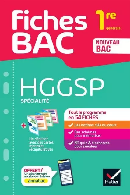 Fiches bac - HGGSP 1re générale (spécialité) - Franck Rimbert, Cécile Gaillard, Cécile Gintrac, Vanessa Mercier, Laurent van De Wandel, Frédéric Viénot - Hatier