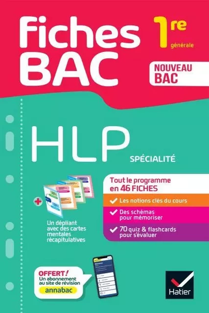 Fiches bac - HLP 1re générale (spécialité) - Fabien Lamouche, Swann Spies, Bérangère Touet - Hatier