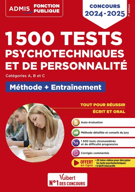 1500 tests psychotechniques et de personnalité - Méthode et entraînement intensif - Ghyslaine Benoist, Sonia Deschamps - Vuibert