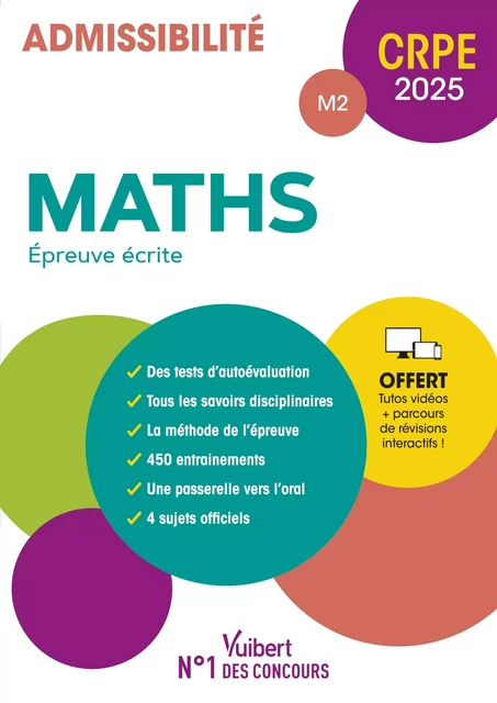 CRPE 2025 - Maths - Epreuve écrite (M2) - Marc Loison, Franky Bianco, Valérie Bouquillon-Sadaune, Jean-Robert Delplace - Vuibert