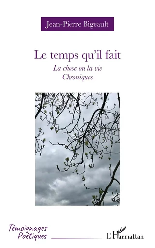 Le temps qu’il fait - Jean-Pierre Bigeault - Editions L'Harmattan