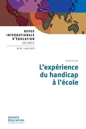 L'expérience du handicap à l'école - Revue 92