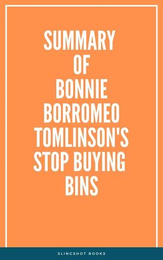 Summary of Bonnie Borromeo Tomlinson's Stop Buying Bins -  Slingshot Books - Slingshot Books