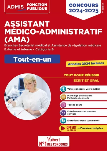 Concours Assistant médico-administratif - Catégorie B - Tout-en-un - Mandi Gueguen, Fabien Gougeon - Vuibert