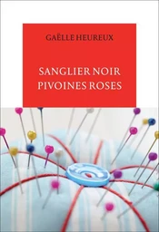 Sanglier noir, pivoines roses