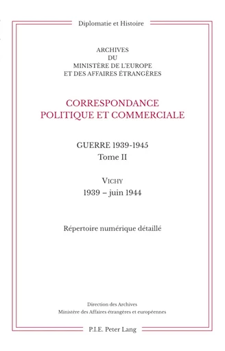 Correspondance politique et commerciale -  - Direction des Archives