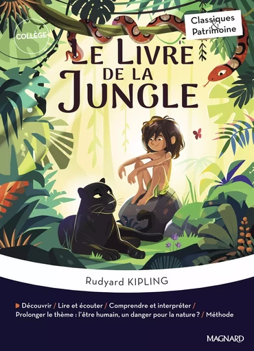 Le Livre de la jungle - Classiques et Patrimoine - Rudyard Kipling, Romane Yao - Magnard