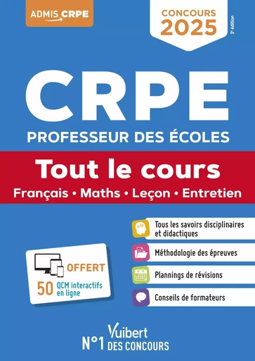 CRPE 2025 - Tout le cours (M2) - Eric Greff, Haimo Groenen, Audrey Hennart, Marc Loison, André Mul, Isabelle Pasquier - Vuibert