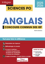 Sciences Po - Anglais - Concours commun des IEP 2025-2026