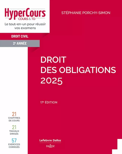 Droit des obligations 2025. 17e éd. - Stéphanie Porchy-Simon - Groupe Lefebvre Dalloz