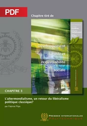 L’altermondialisme, un retour du libéralisme politique classique? (Chapitre PDF)