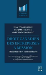 Droit canadien des entreprises à mission 