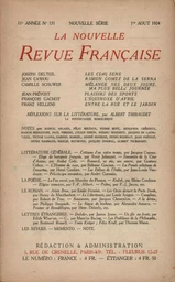 La Nouvelle Revue Française N' 131 (Aoűt 1924)