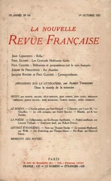 La Nouvelle Revue Française N' 145 (Octobre 1925)