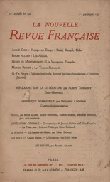 La Nouvelle Revue Française N' 160 (Janvier 1927)