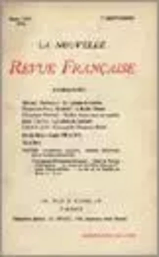 La Nouvelle Revue Française N' 8 (Septembre 1909) -  Collectifs - Editions Gallimard - Revues NRF